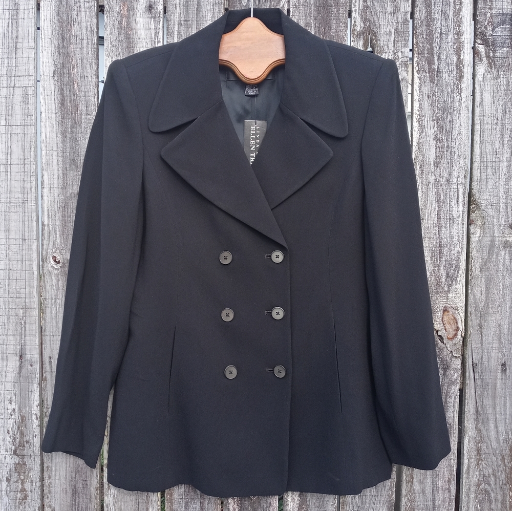 Linda Allard Ellen Tracy Double Breasted Blazer‎